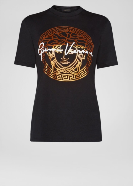 Versace Medusa Signature Motif T-shirt Dam - 412739ROH